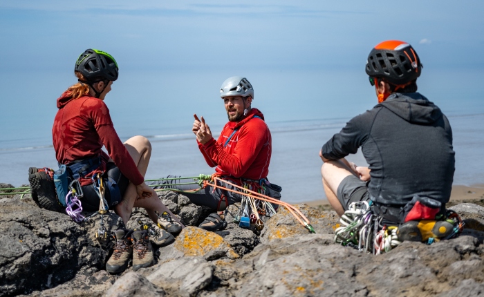 TCA instructor coaching a guided multi-pitch session